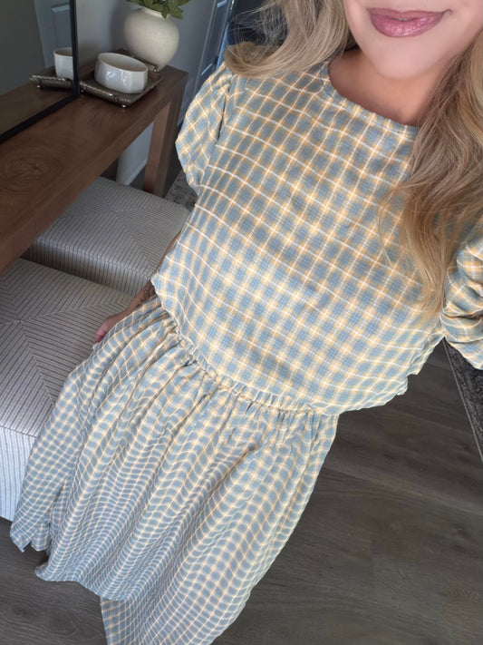 Sunny Meadow Gingham Skirt Set