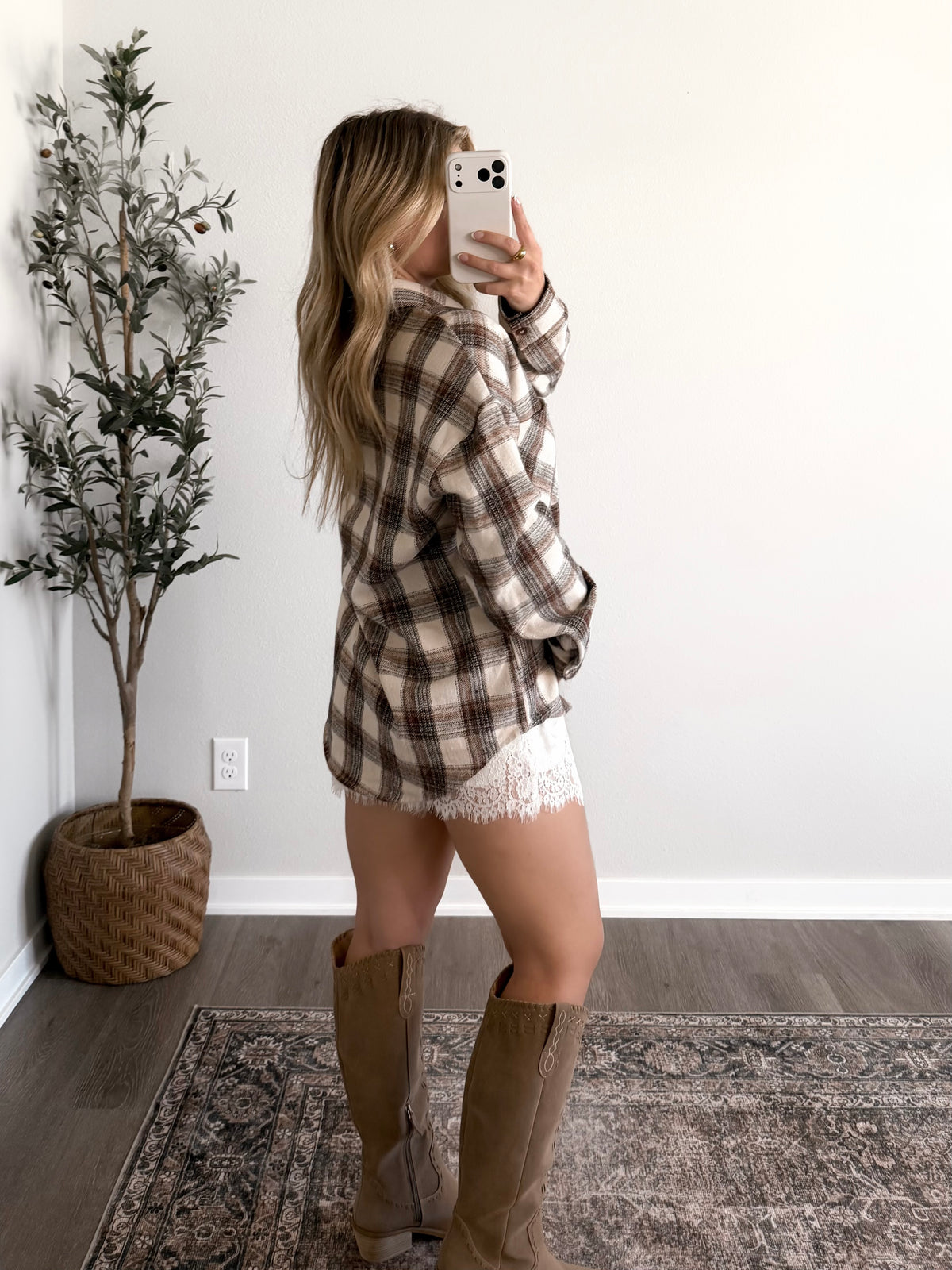 Crisp October Plaid Shacket