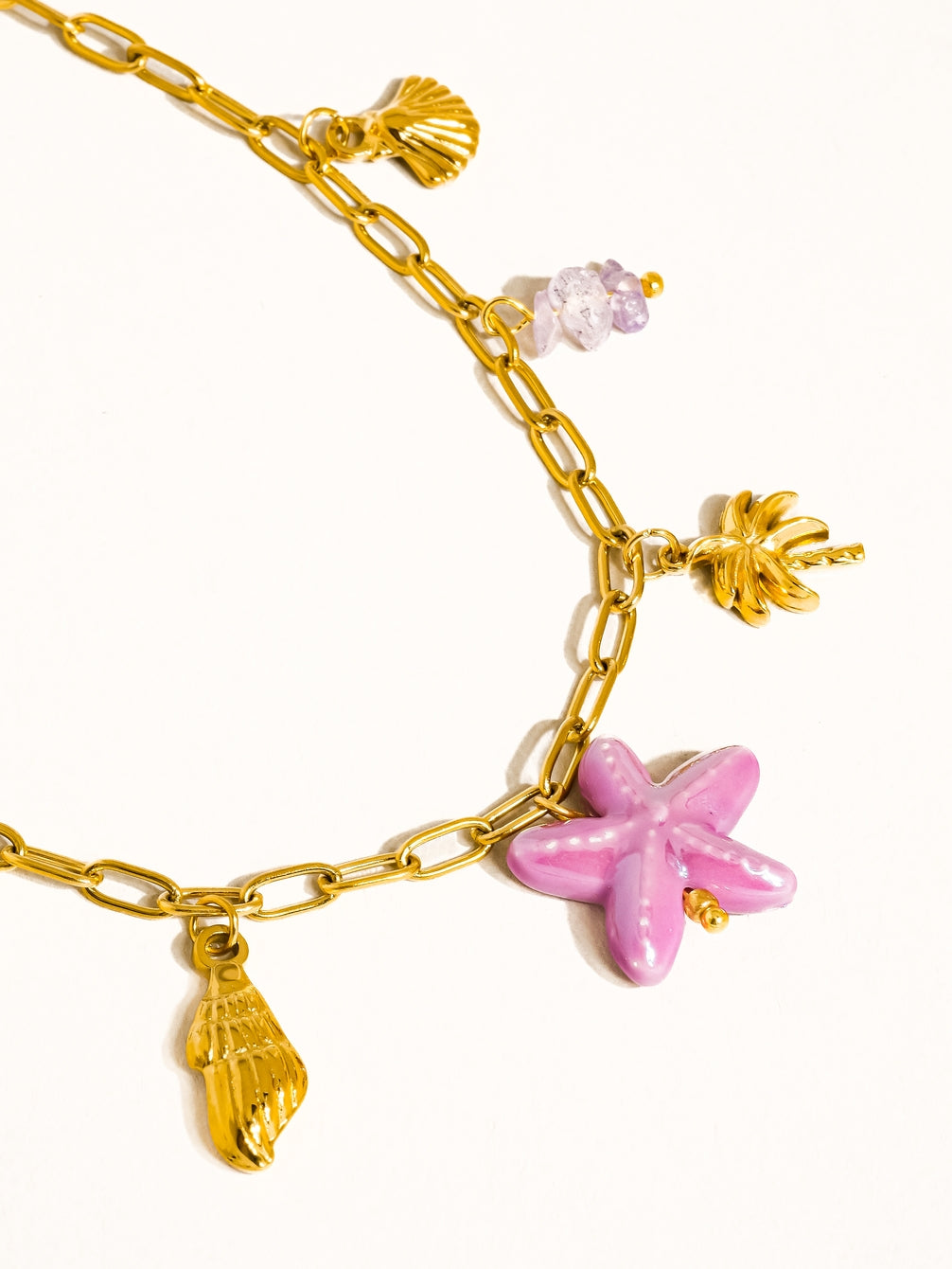 Anya Star Charm Necklace / 18K Gold