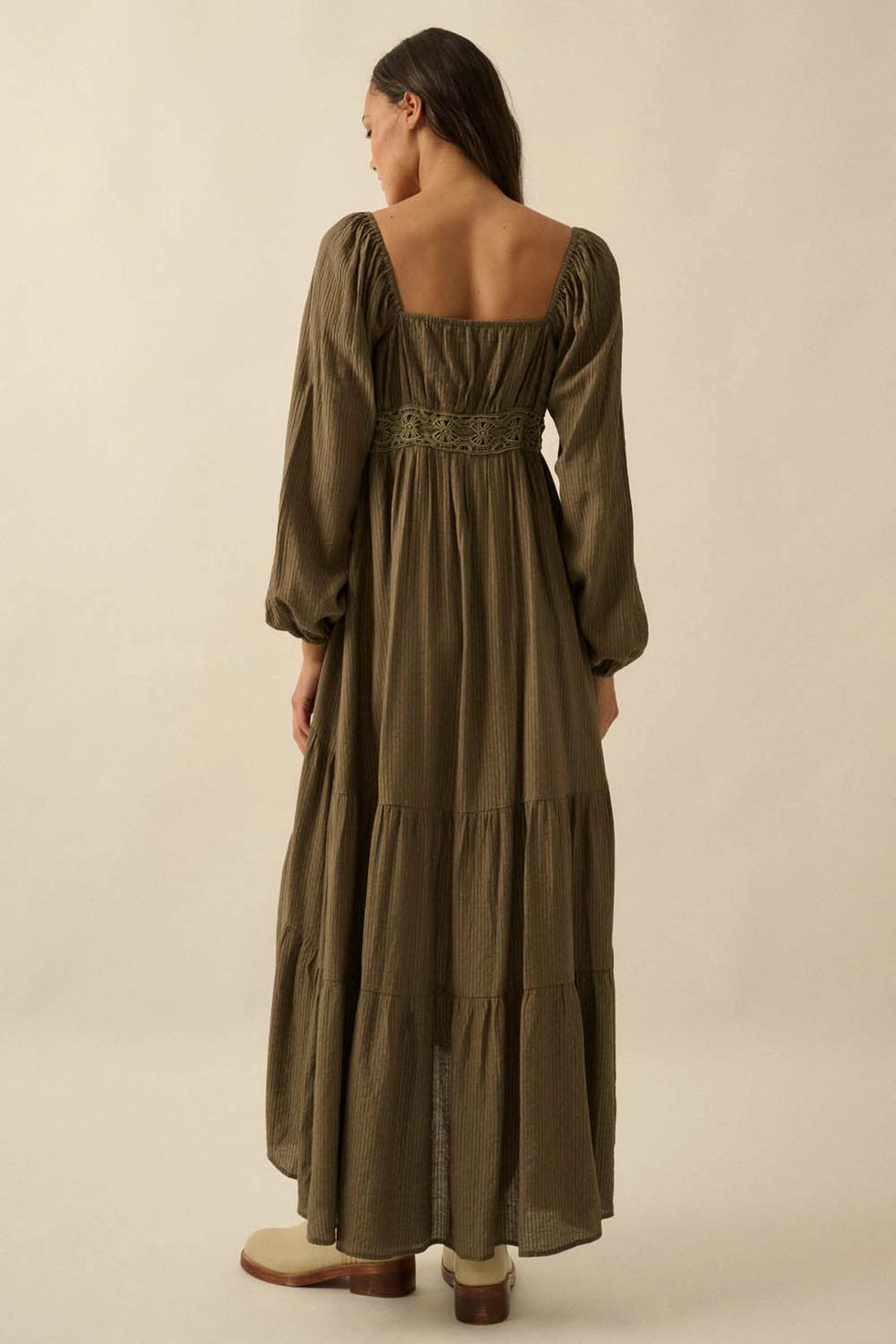 Fern & Fable Maxi Dress / Muted Olive