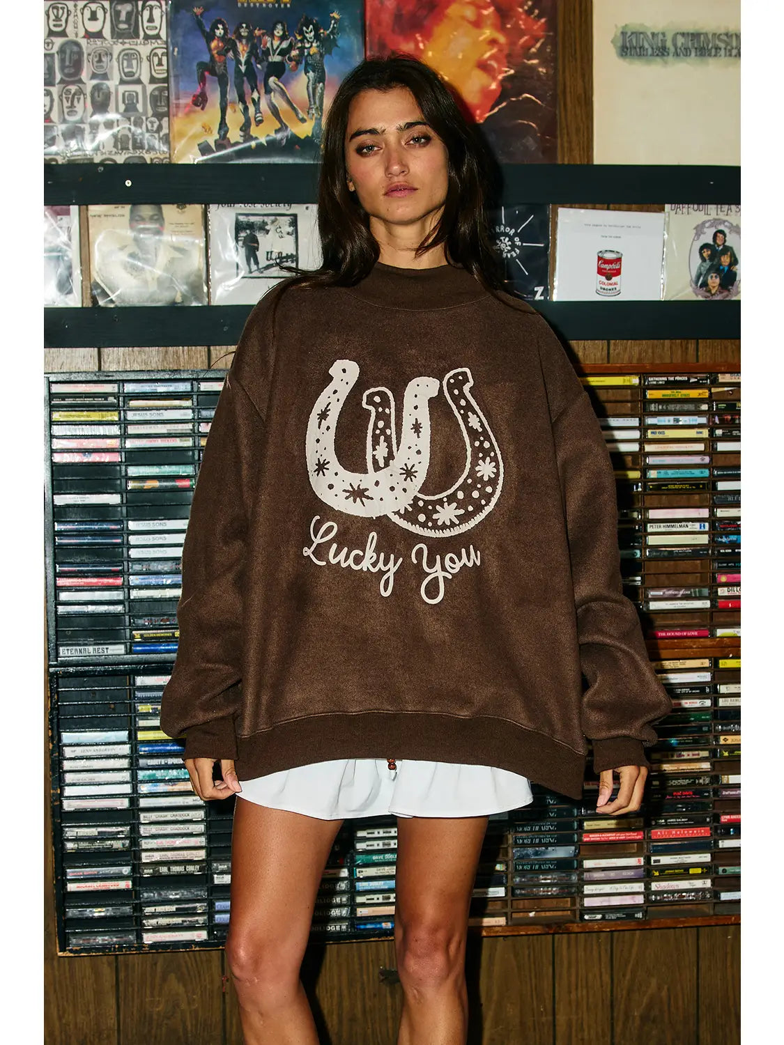 Howdy Reversible Oversized Mockneck