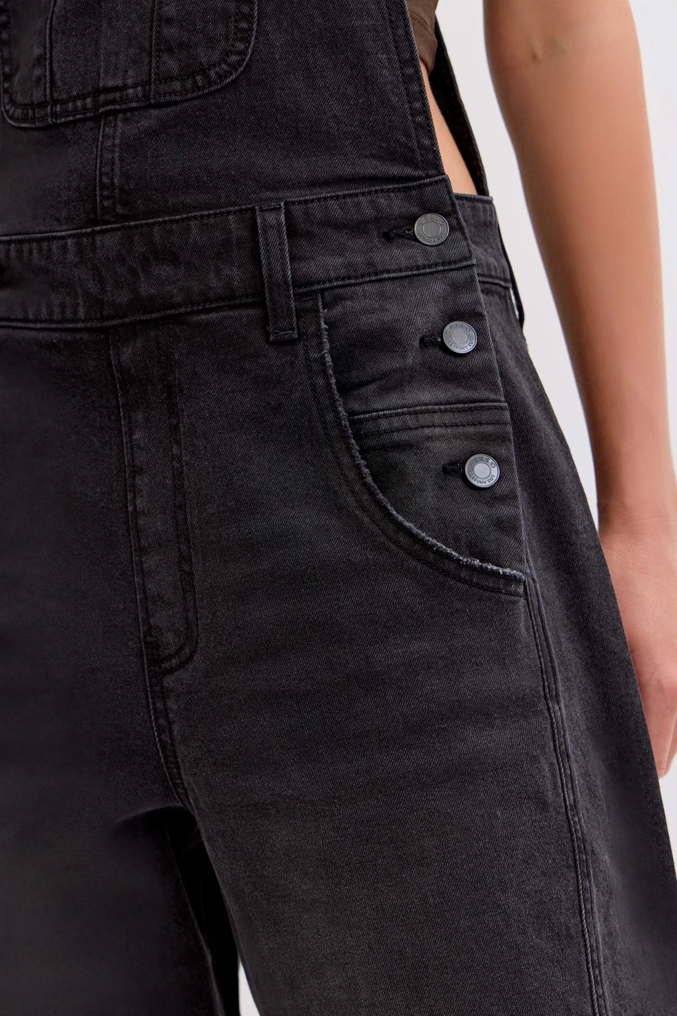 Asher Barrel Overalls / Washed Black (PREORDER: est ship 11.18)