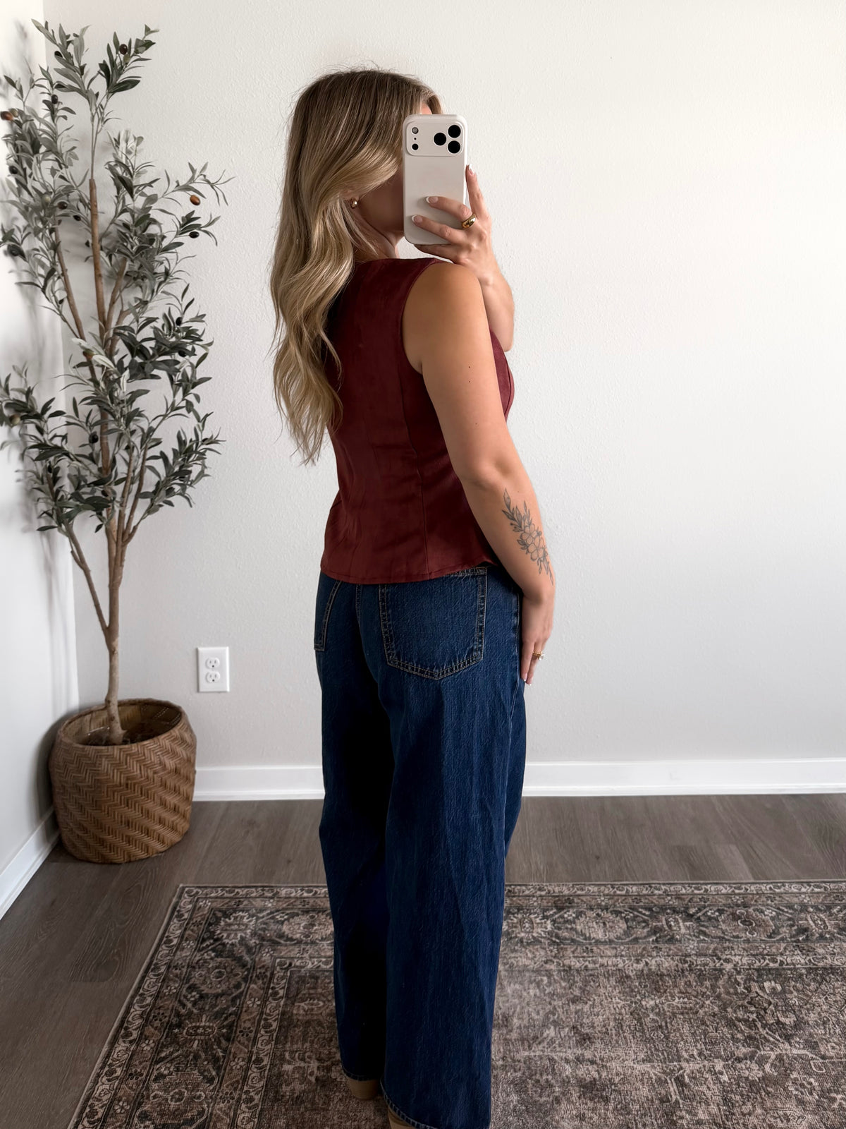 Saddlewood Suede Top