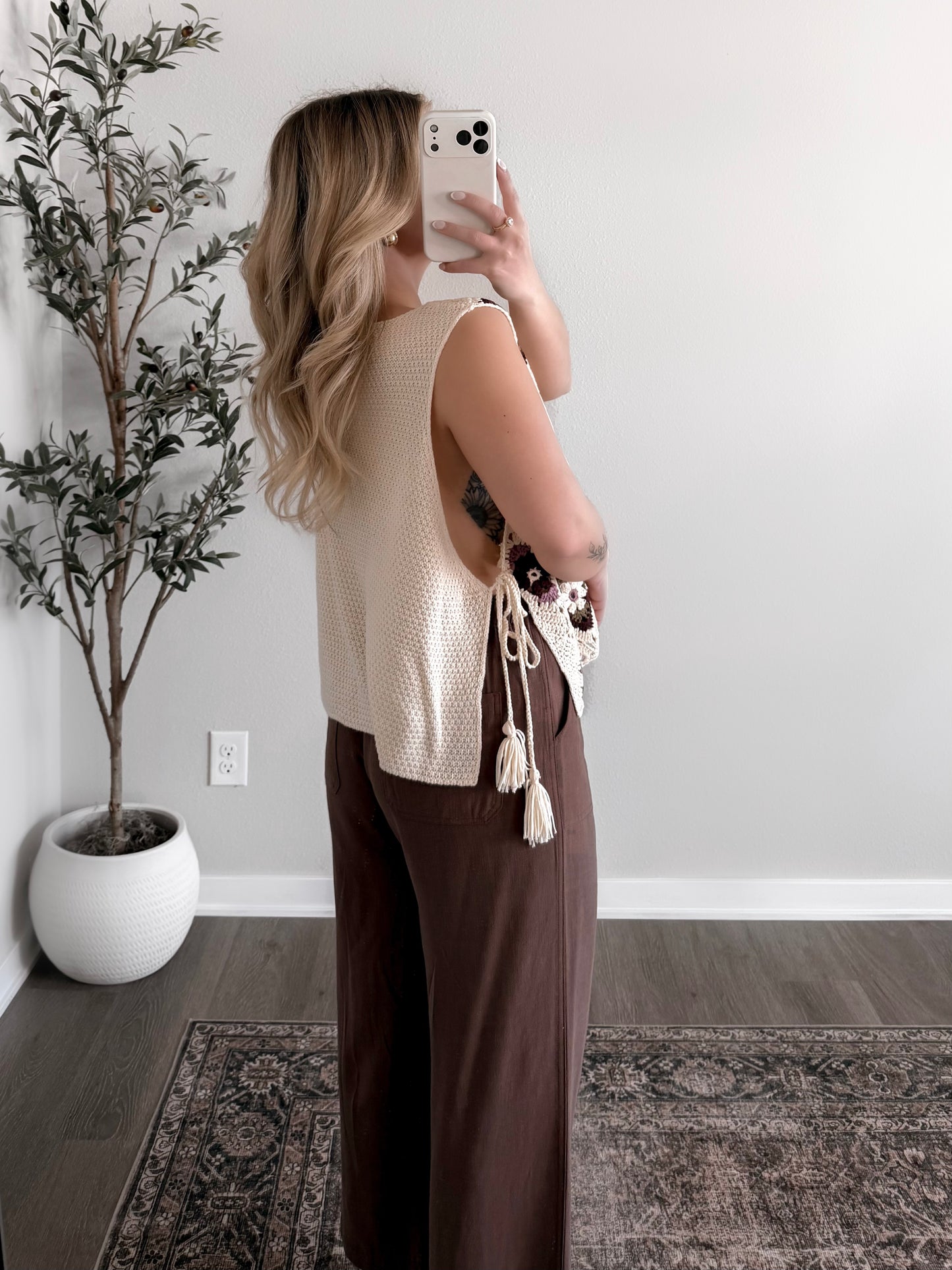 Luna Crochet Tassel Top / Cream (PREORDER est ship 3.16)