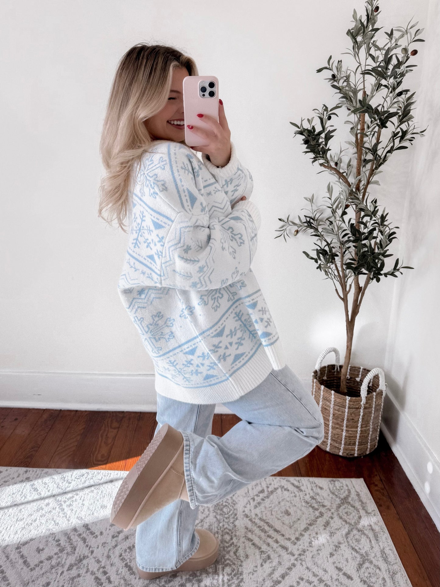 Snowflake Oversized Sweater Final Sale