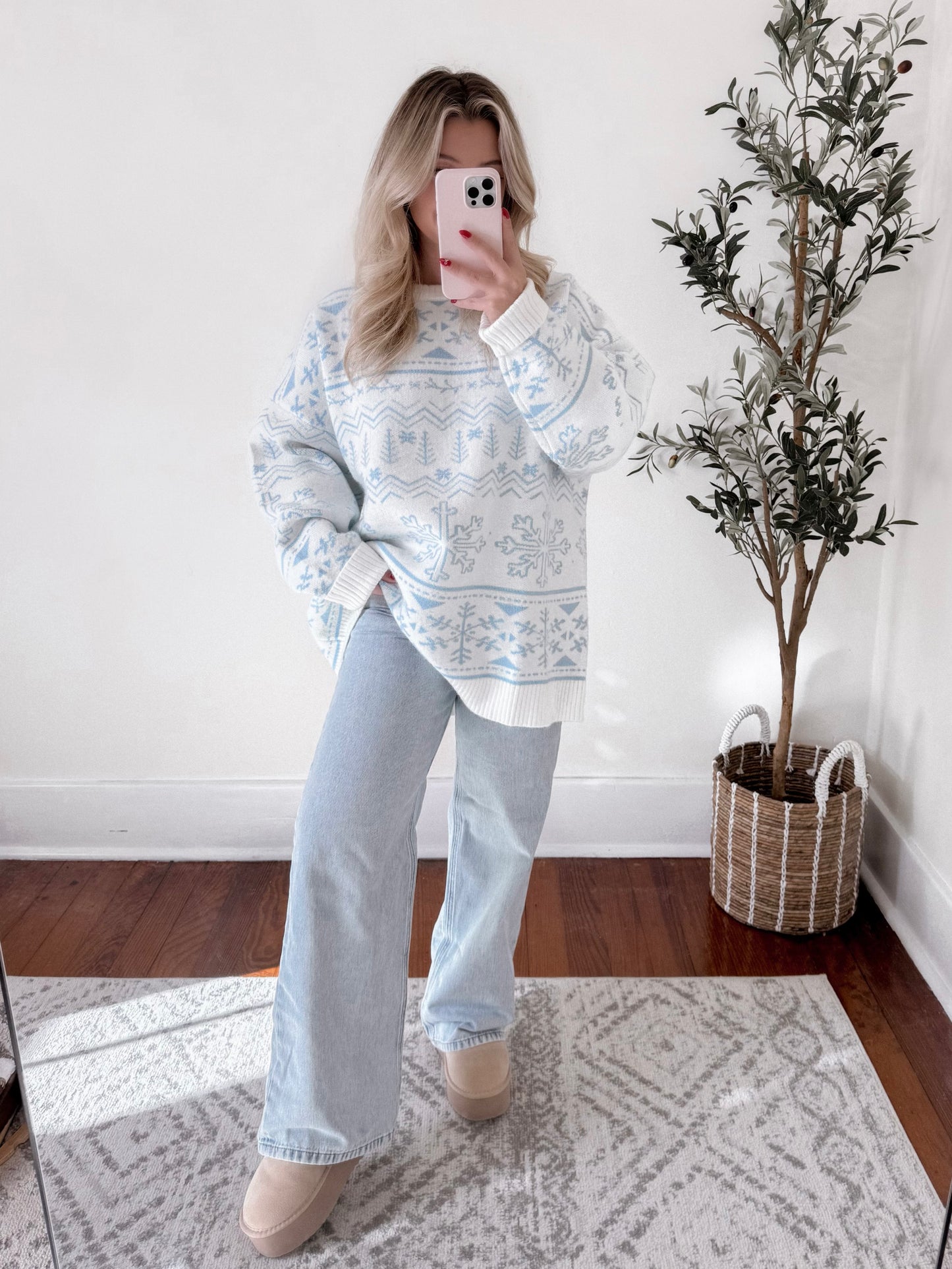 Snowflake Oversized Sweater Final Sale