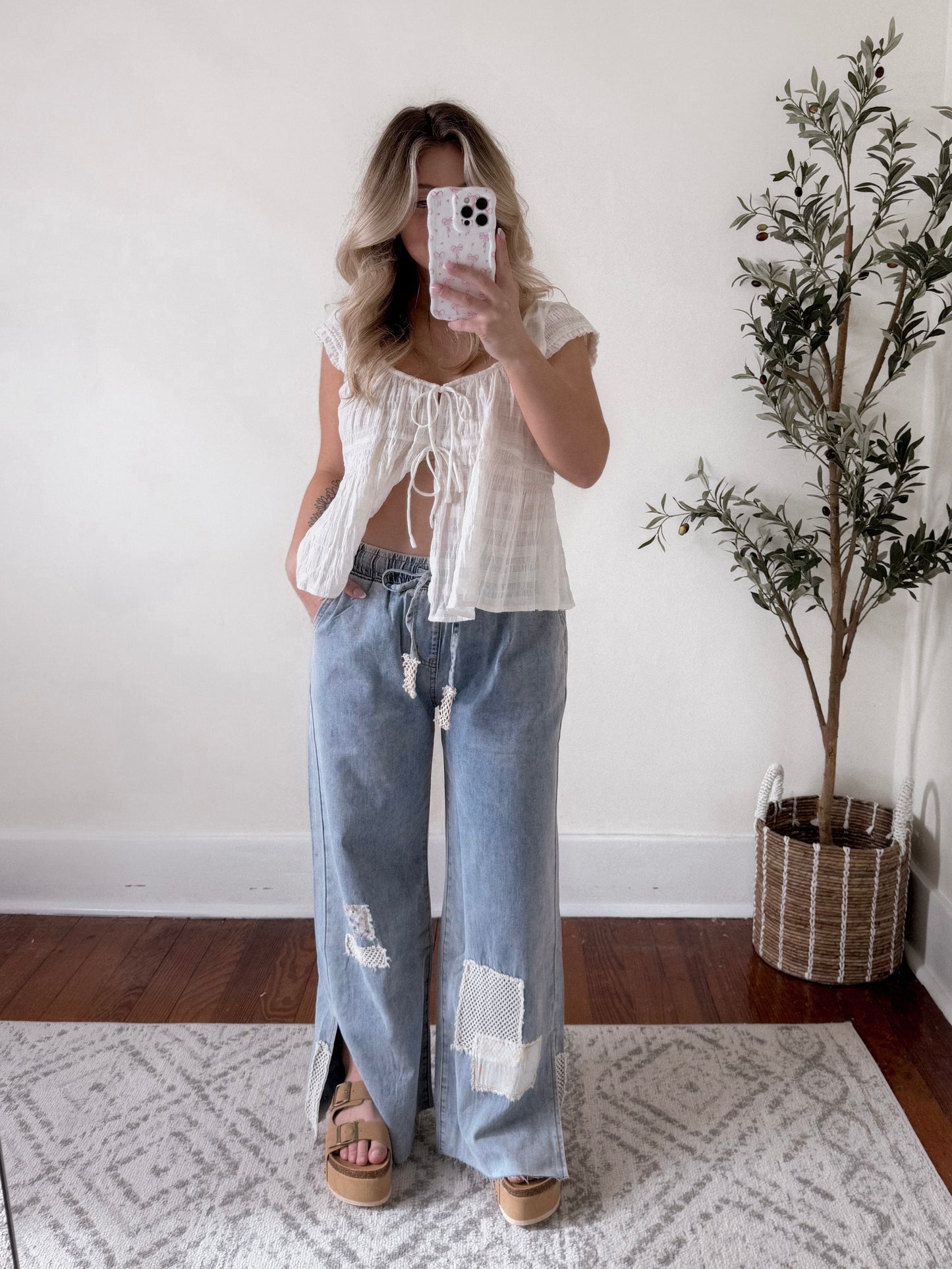 Boho Queen Patch Work Denim Pants
