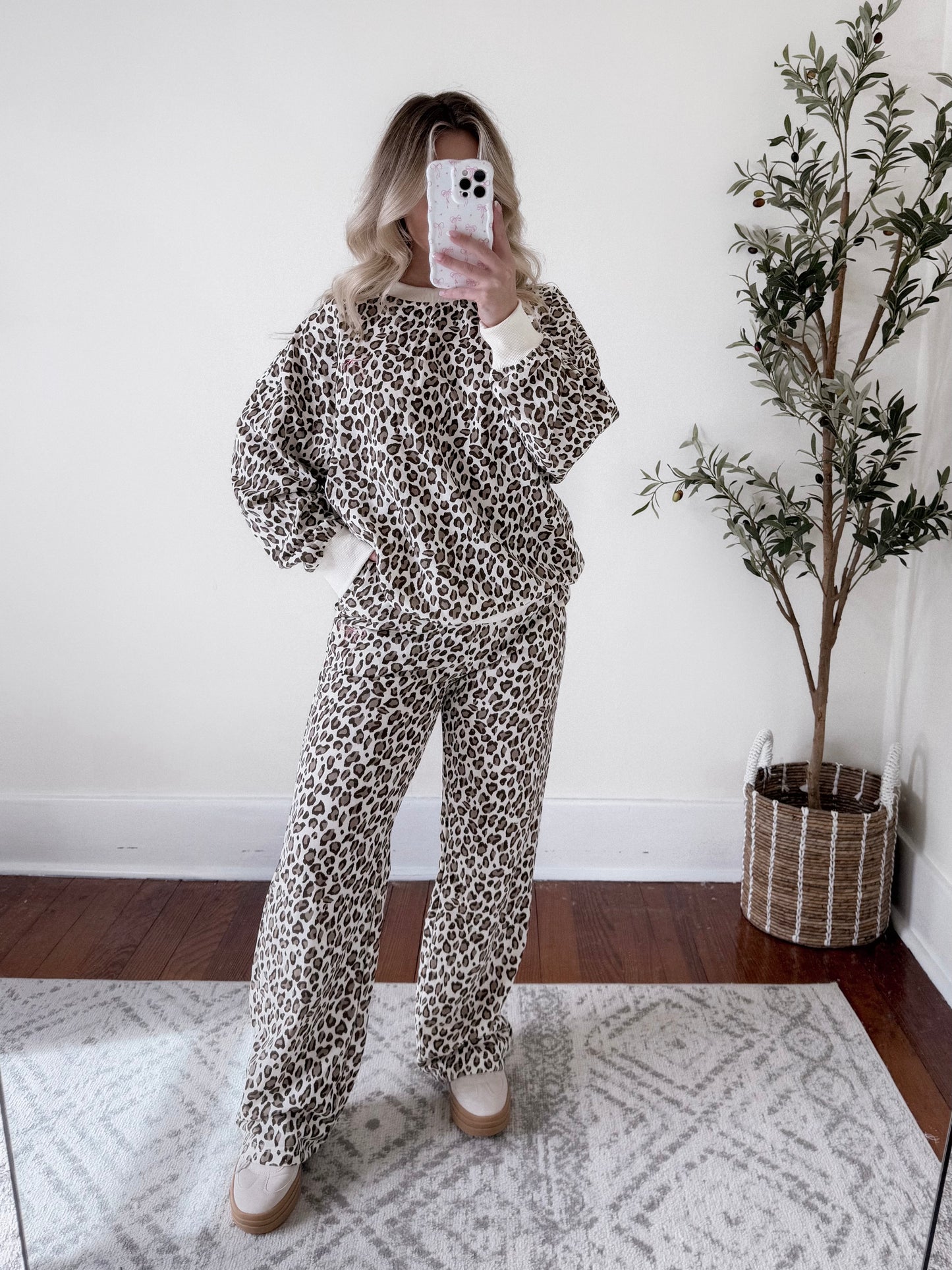 Cheetah Gal Leopard Sweat Set Final Sale