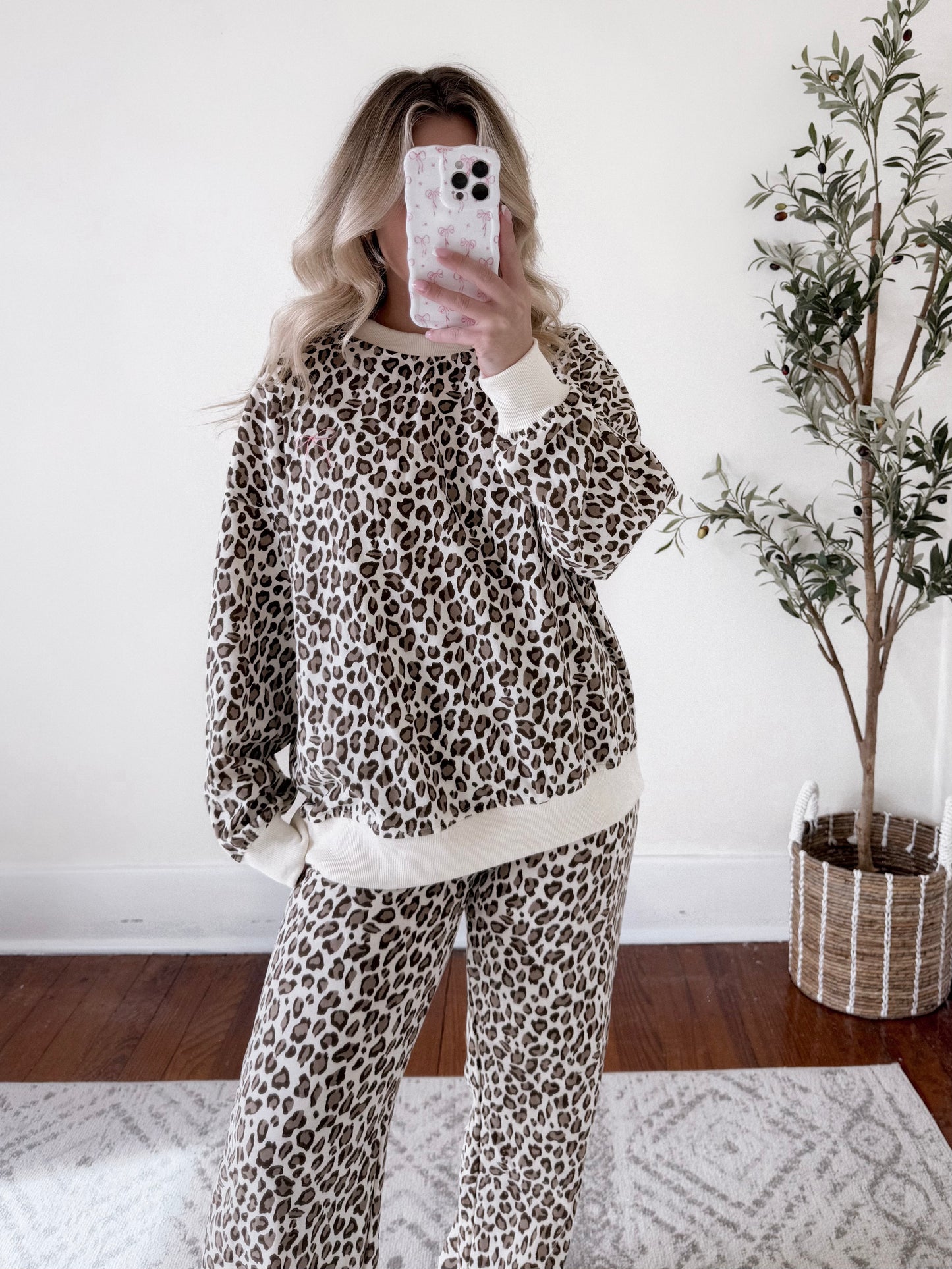 Cheetah Gal Leopard Sweat Set Final Sale