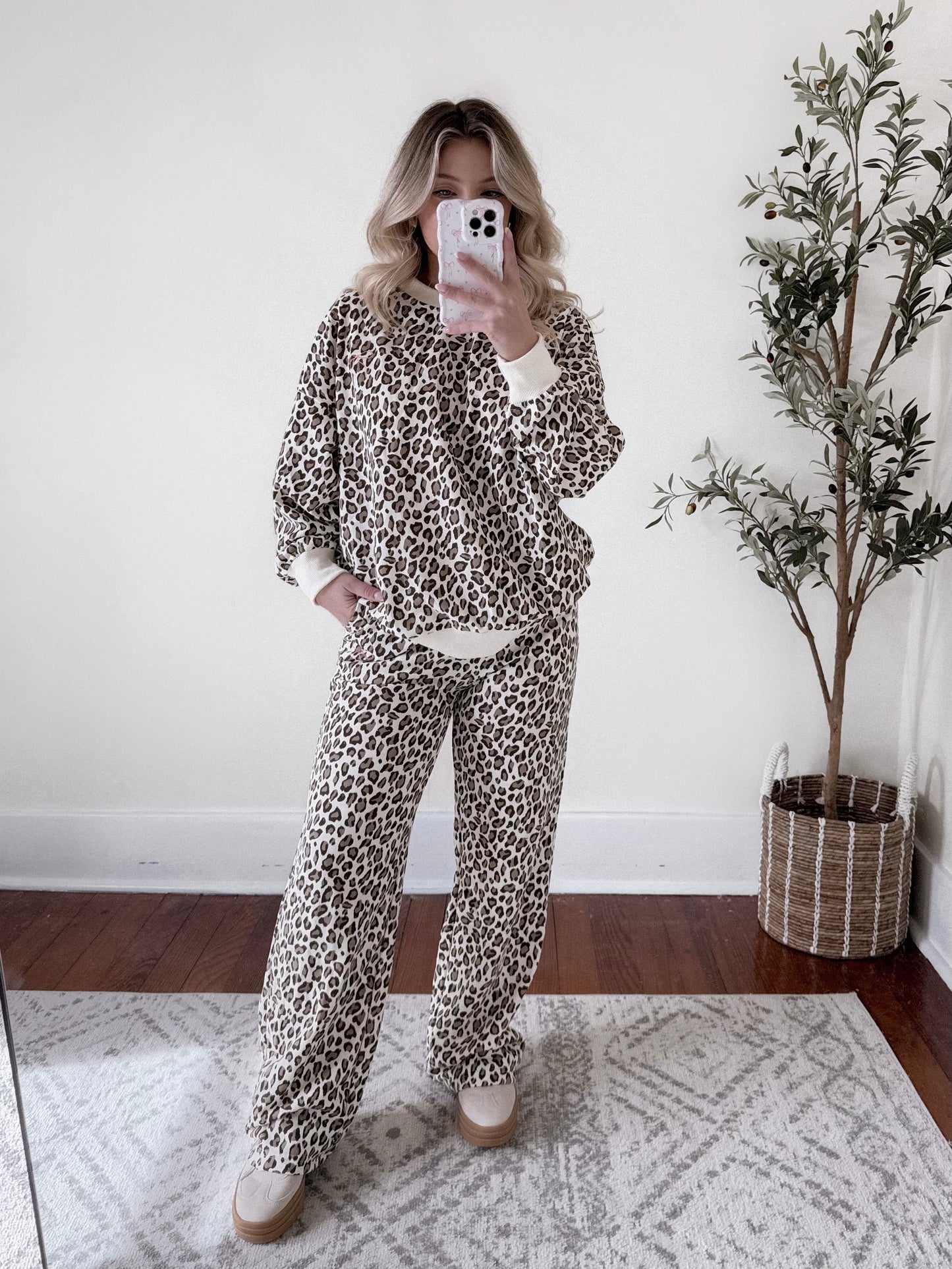 Cheetah Gal Leopard Sweat Set Final Sale