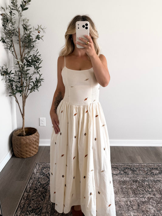 Oak & Acorn Embroidered Maxi Dress