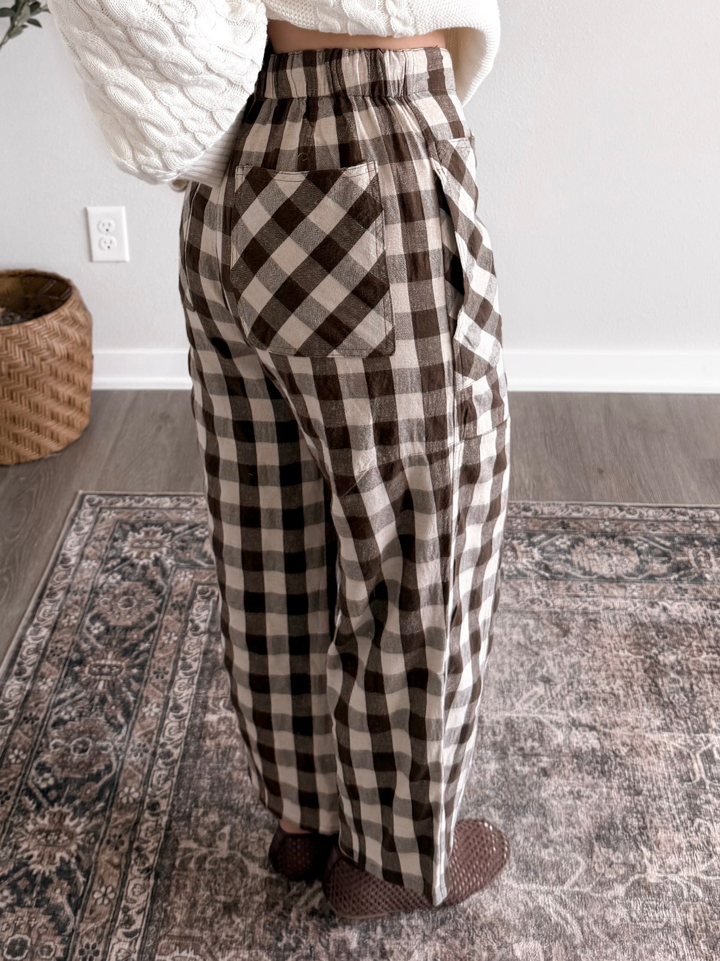 Brownie Batter Gingham Pant