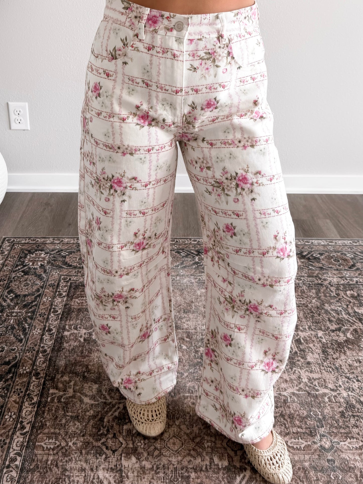 Garden Archive Floral Barrel Pant
