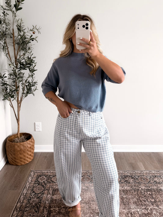 Indie Blue Knit Sweater (PREORDER EST SHIP 6.13)