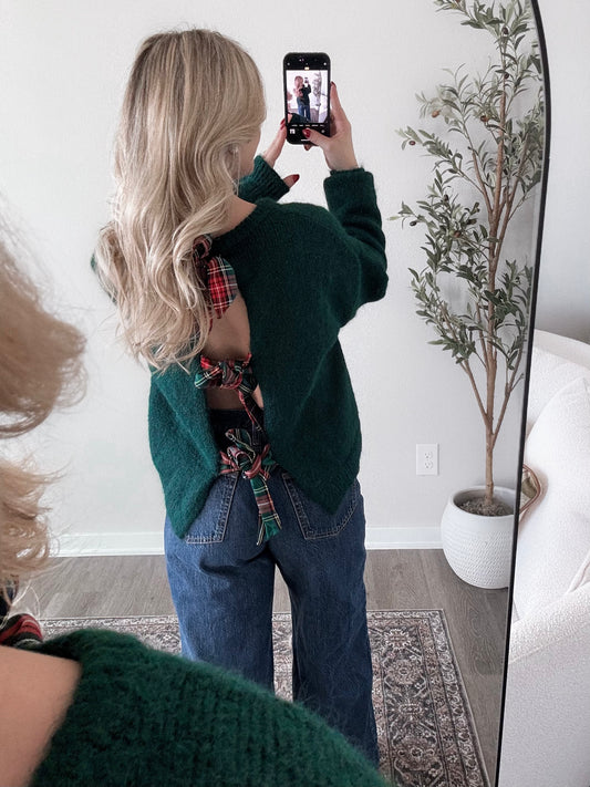 Vintage Christmas Bow Sweater Final Sale