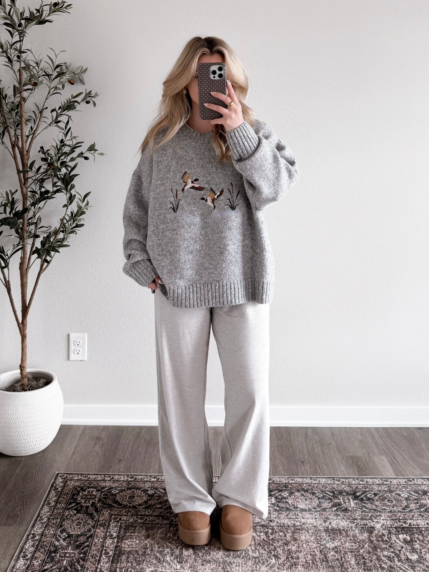 Cozy Duck Knit Sweater (Restocking 1.19)