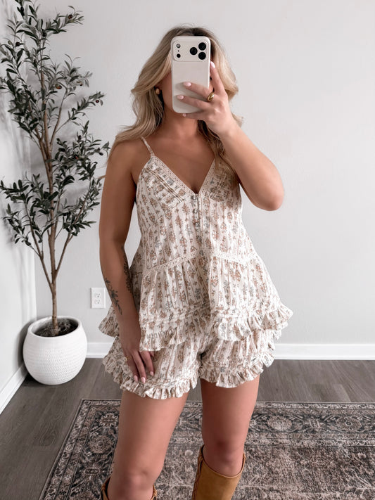Holly Brook Floral Short Set (Restocking Mid April)