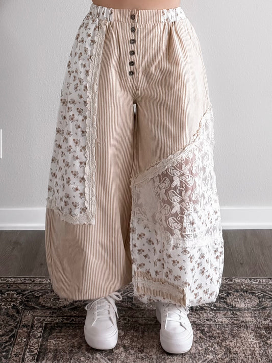 Millie Striped Boho Barrel Pant