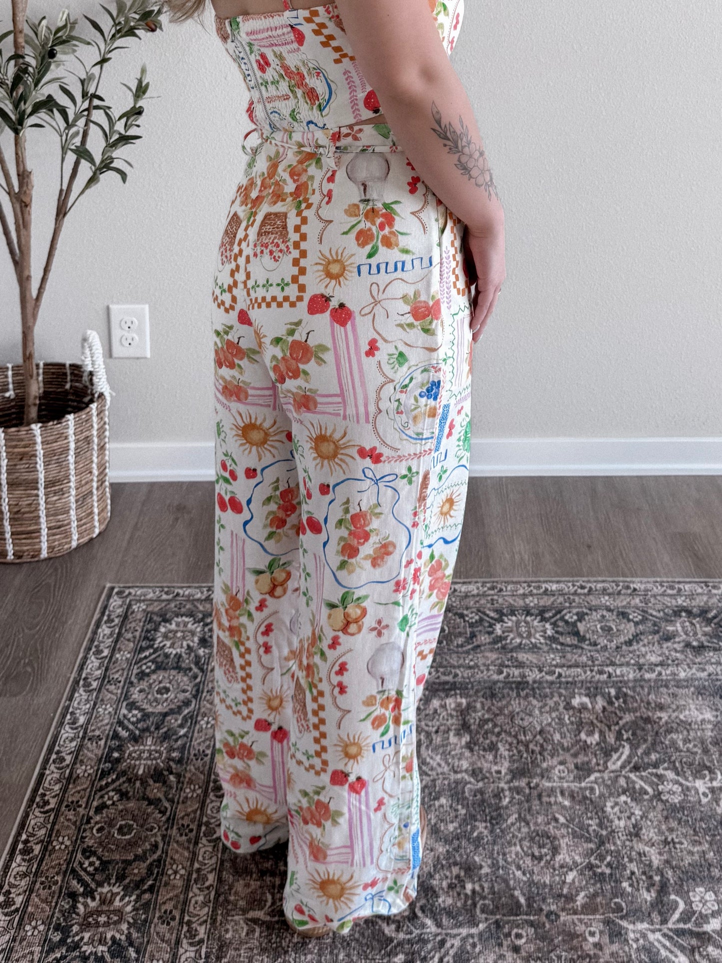 Picnic In Paradise Linen Set Final Sale