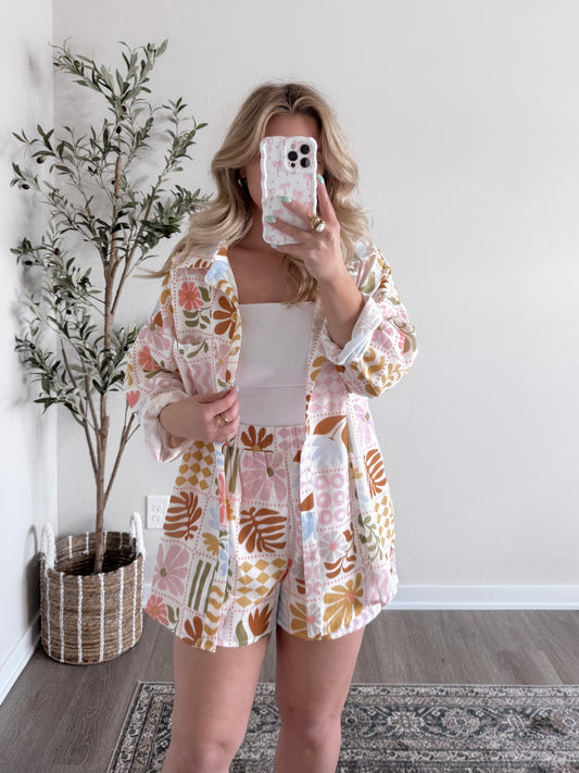 Summer Oasis Floral Shorts Final Sale