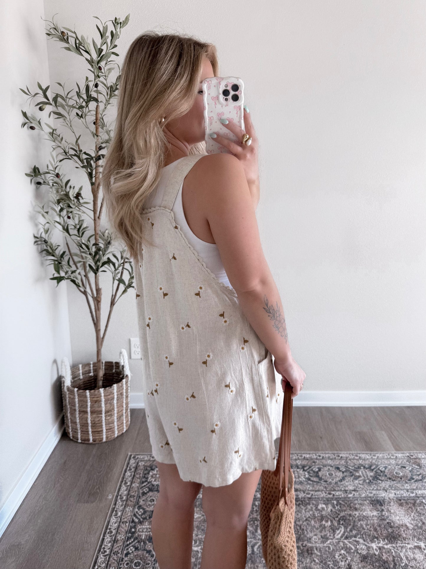 Sunflower Fields Embroidered Romper