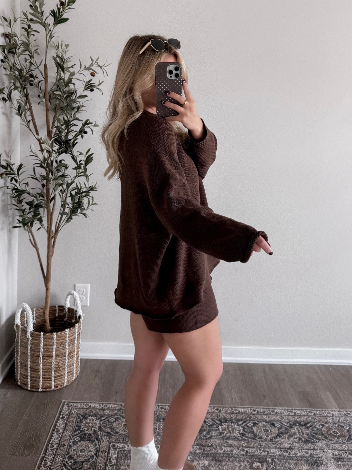 Comfort Feels Knit Short Set / Brown (PREORDER - EST SHIP 9.22)