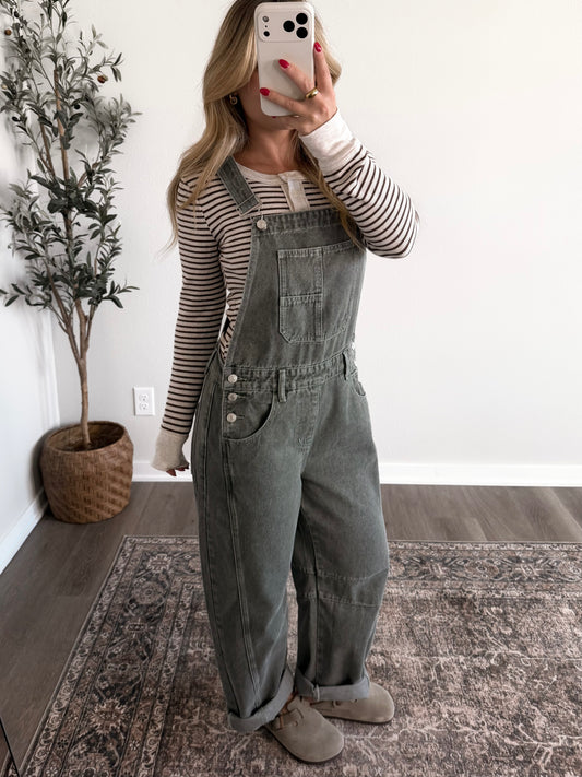 Hayward Barrel Overalls / Olive