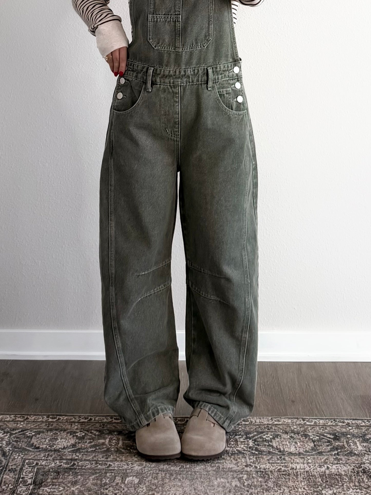 Hayward Barrel Overalls / Olive