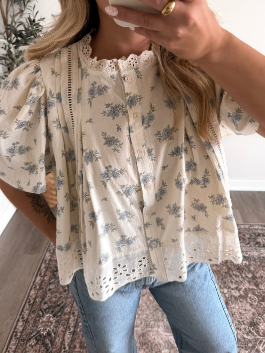Hope Floral Button Down Top (PREORDER EST SHIP 7.24)