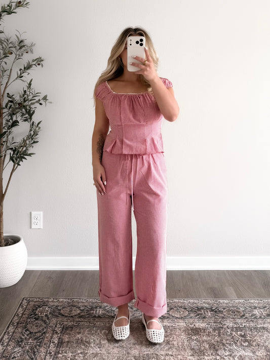 Little Miss Gingham Pant Set (Final Sale)