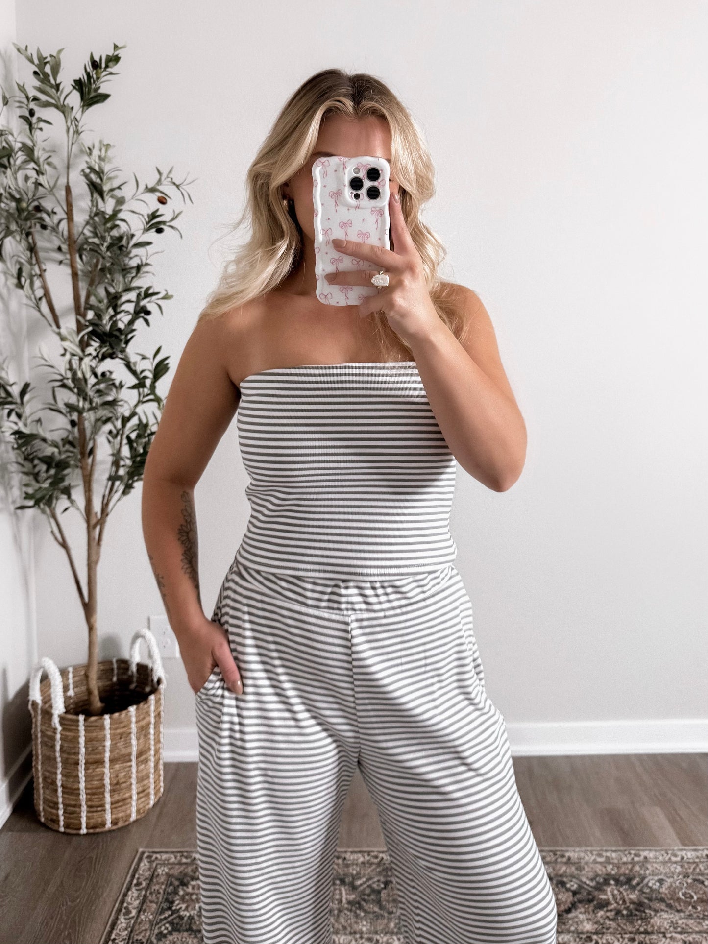 Drift Striped Tube Top Set (Tall Friendly)