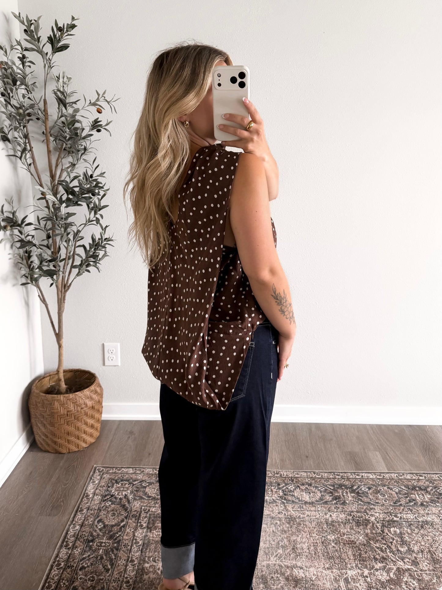 Martini Hour Polka Dot Top