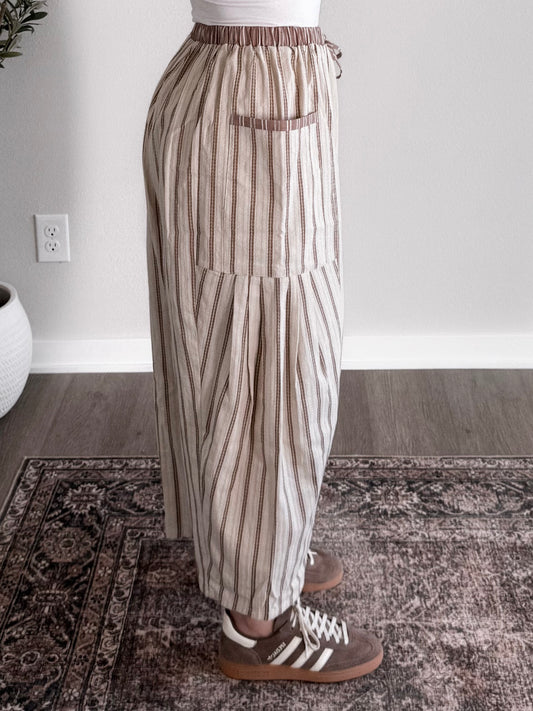 Wren Relaxed Striped Crop Pant