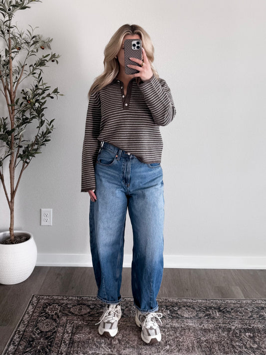 Grabbing Coffee Collared Sweater