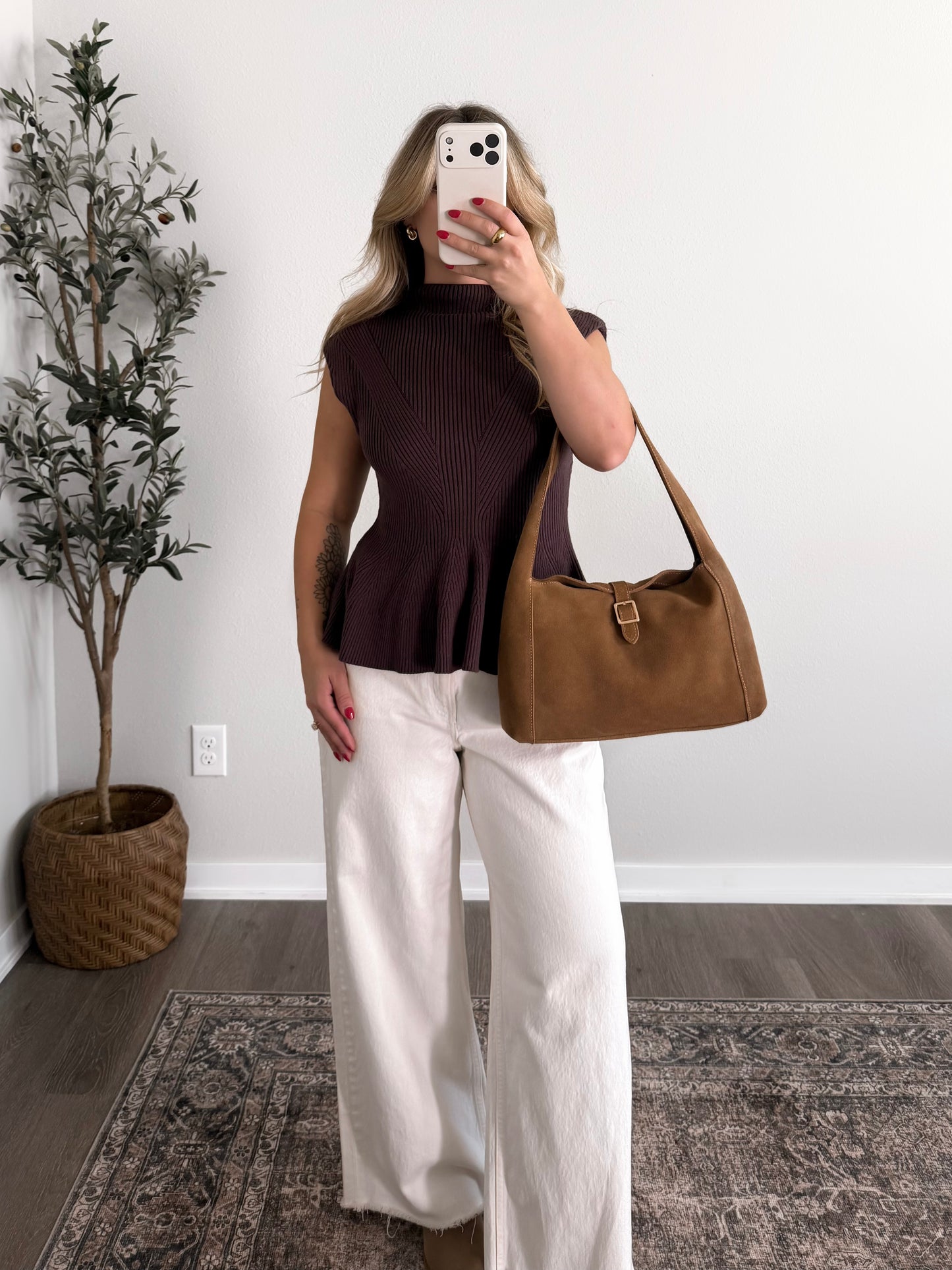 Sable Knit Mock Neck Top