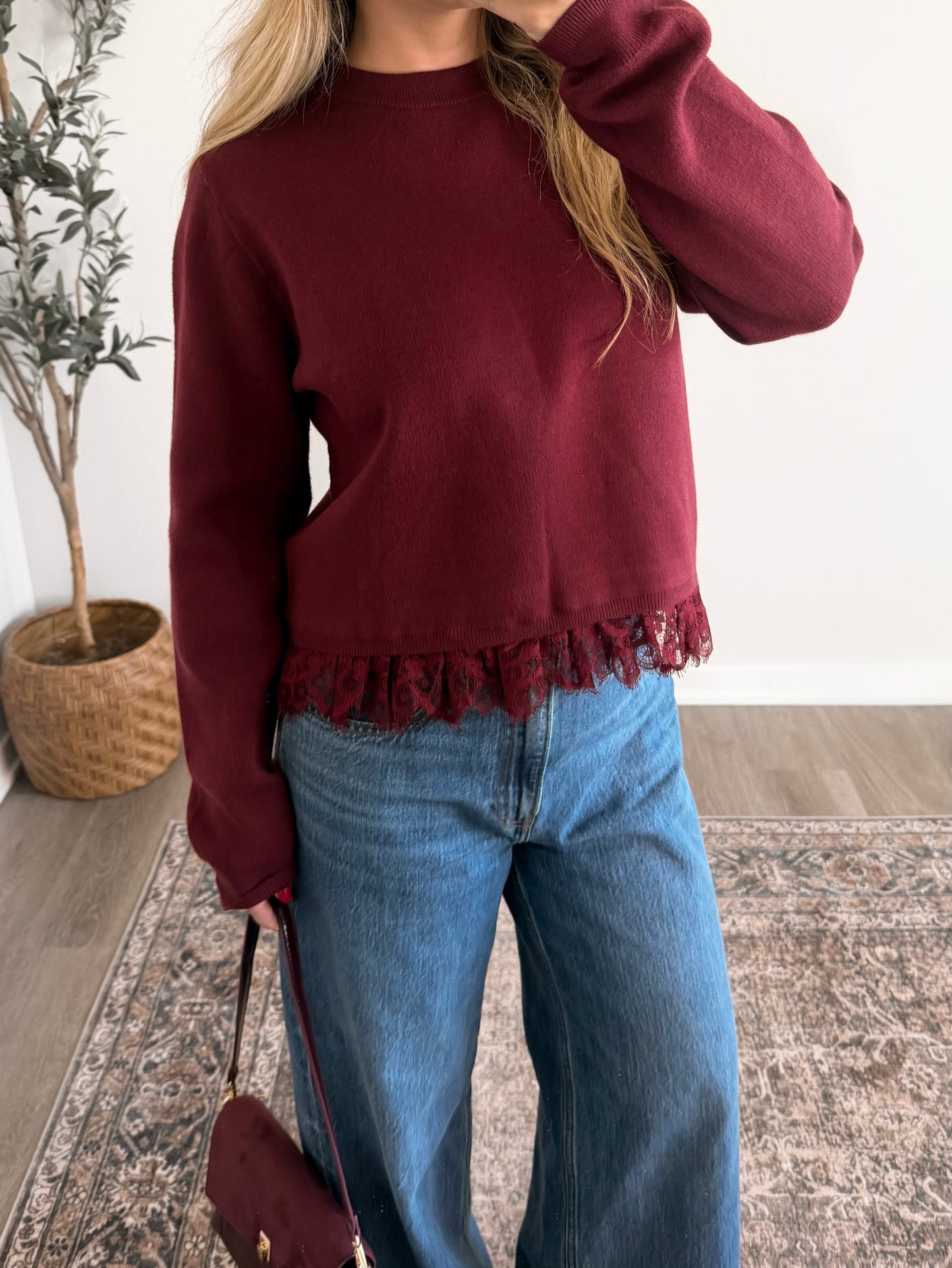 Wine Down Knit Sweater