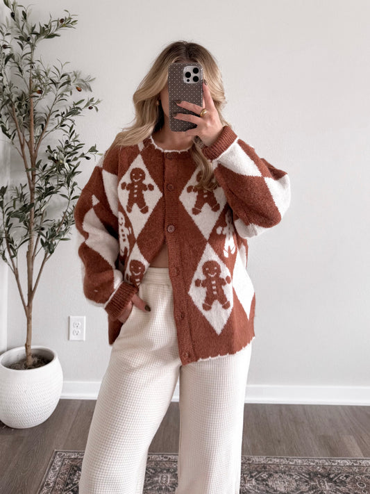 Mr. Gingerbread Knit Cardigan Final Sale