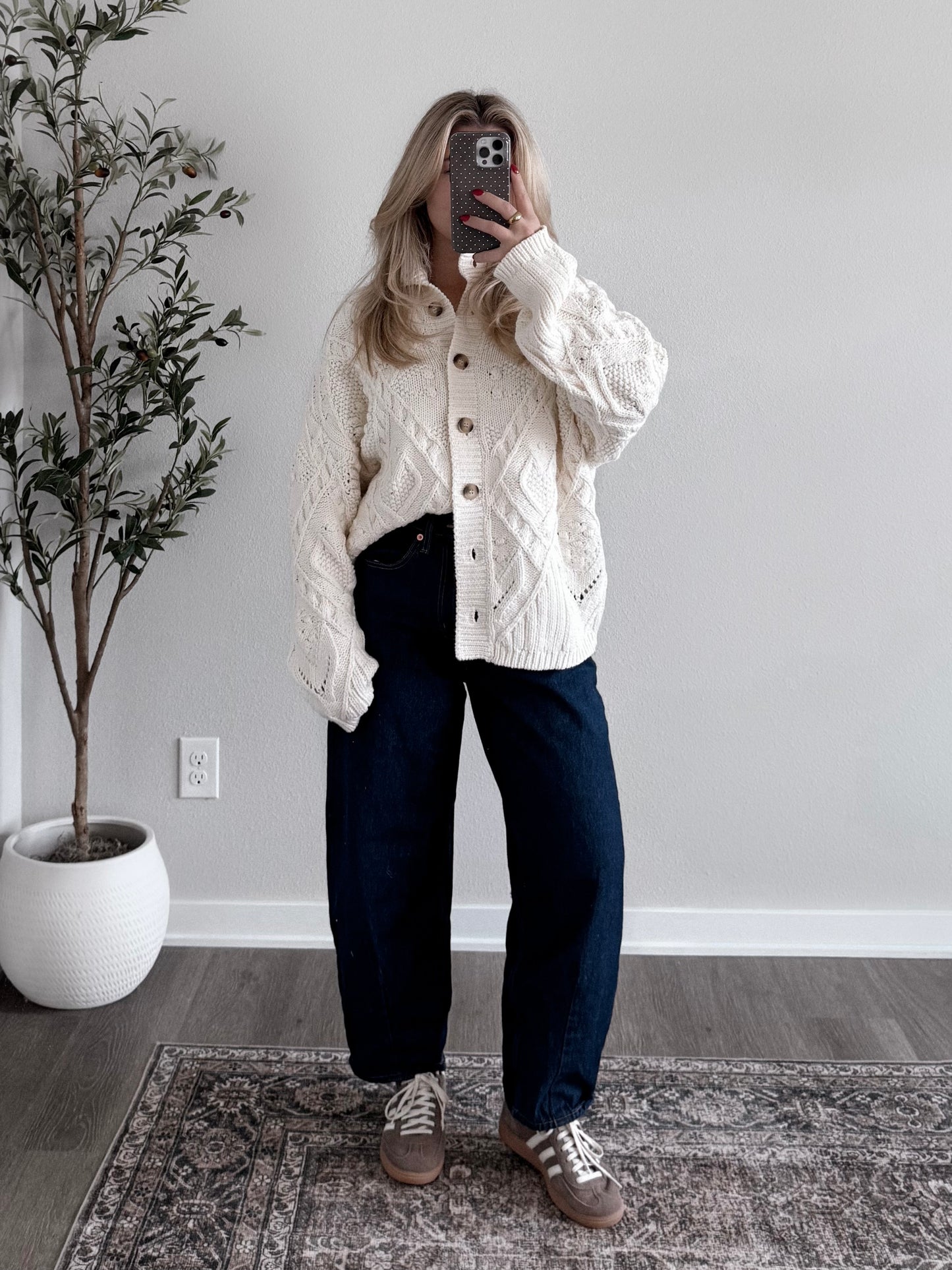 Snow Vale Cable Knit Cardigan