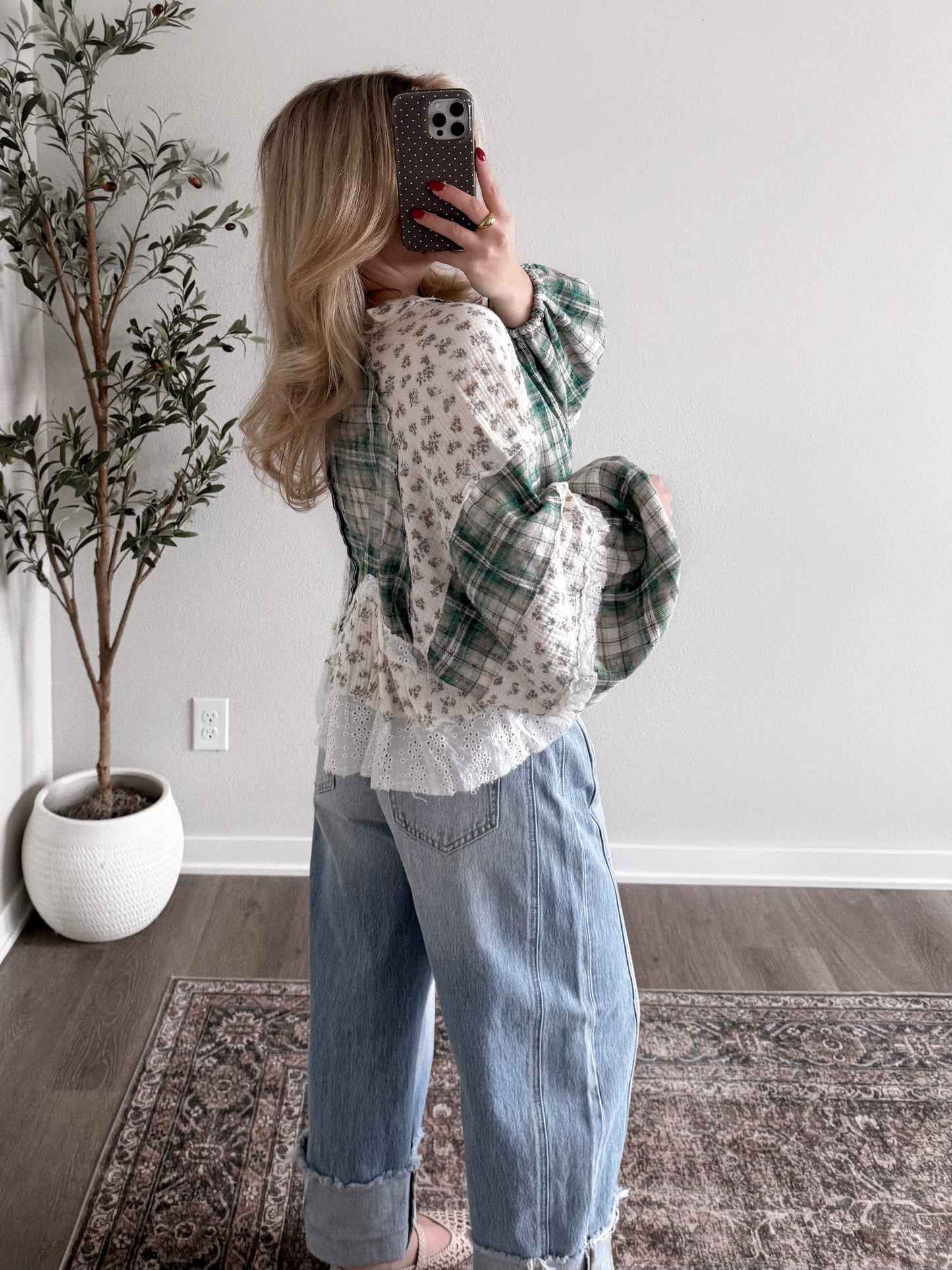 Winter Mint Babydoll Top