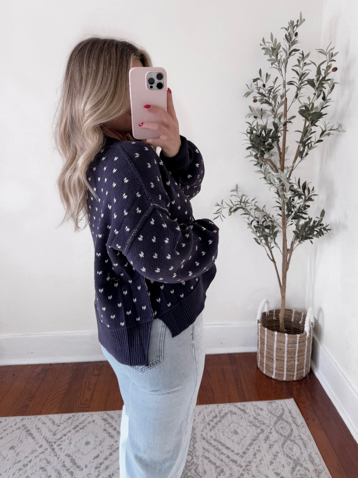 January Blue Knit Sweater Final Sale