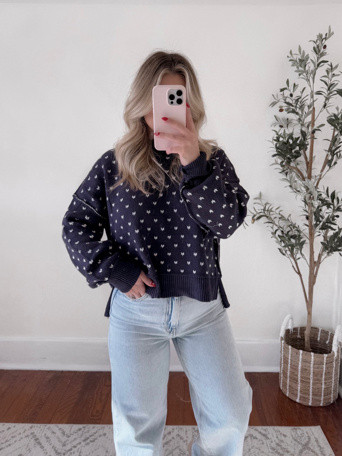 January Blue Knit Sweater Final Sale