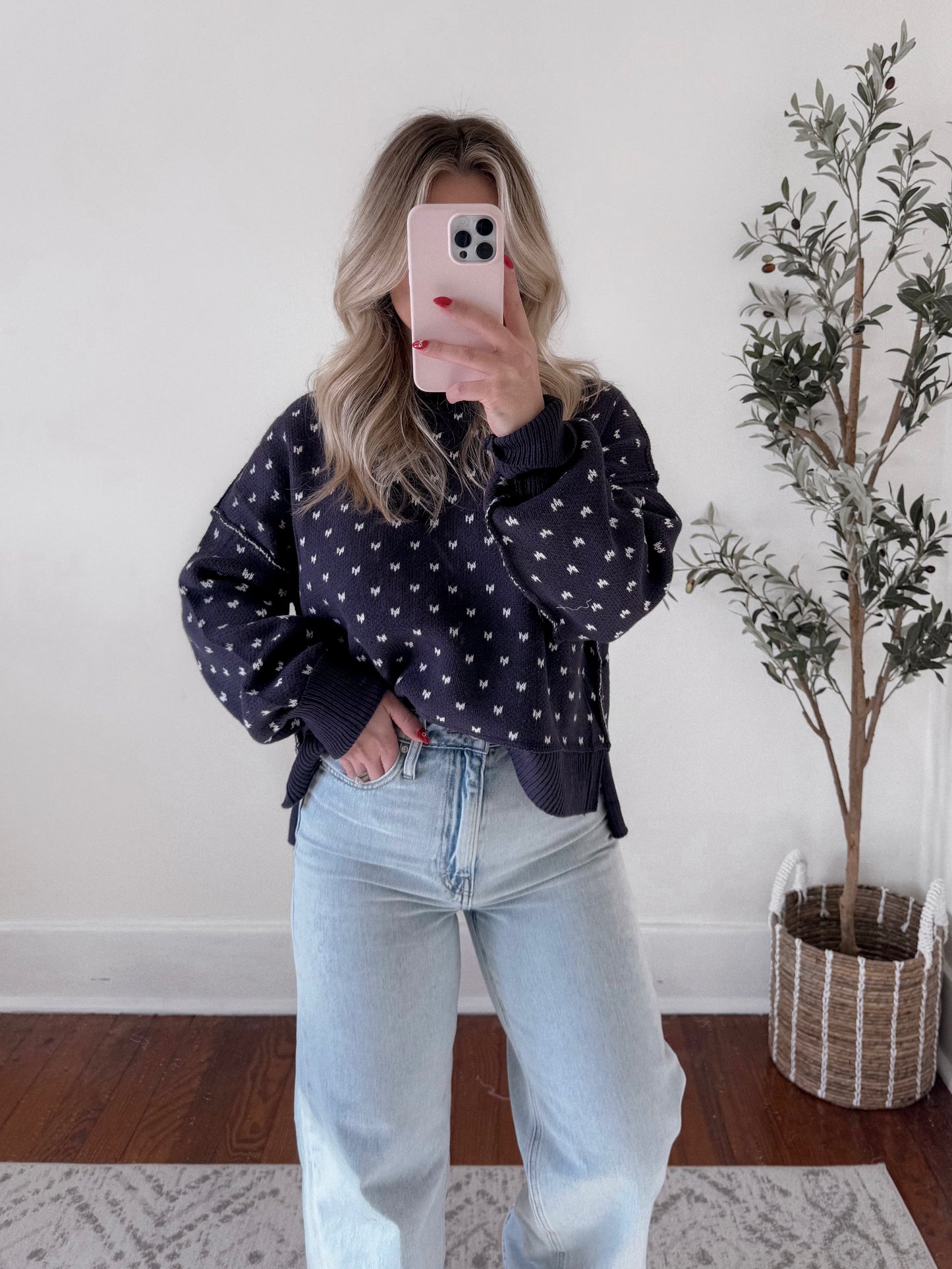 January Blue Knit Sweater Final Sale