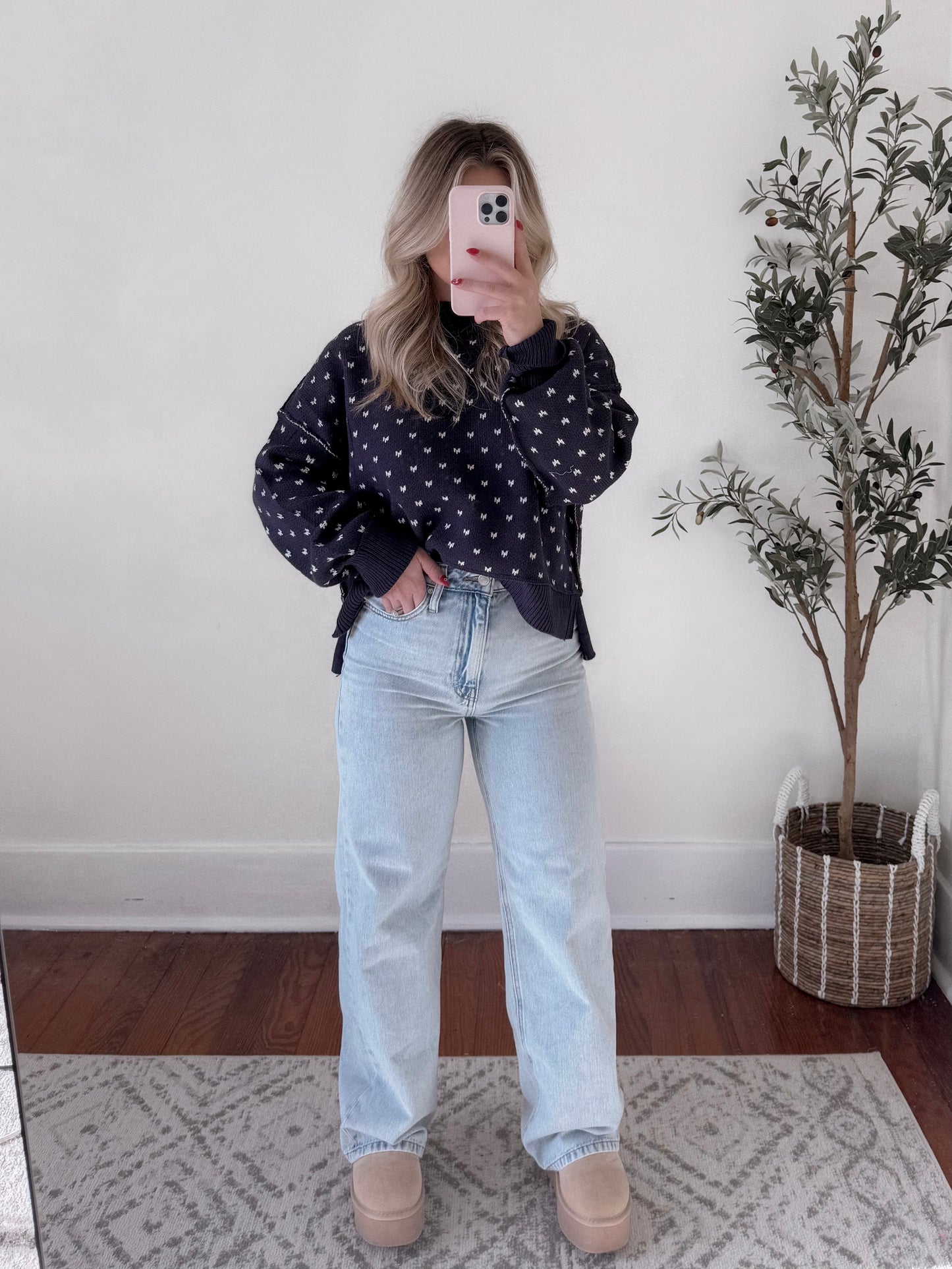 January Blue Knit Sweater Final Sale