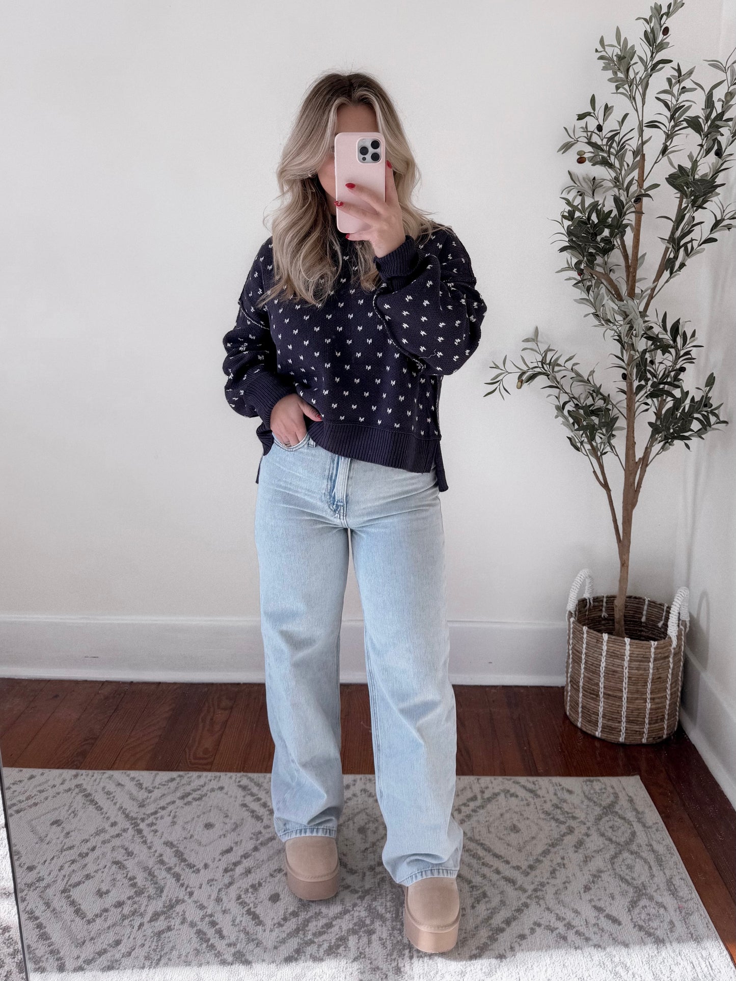 January Blue Knit Sweater Final Sale