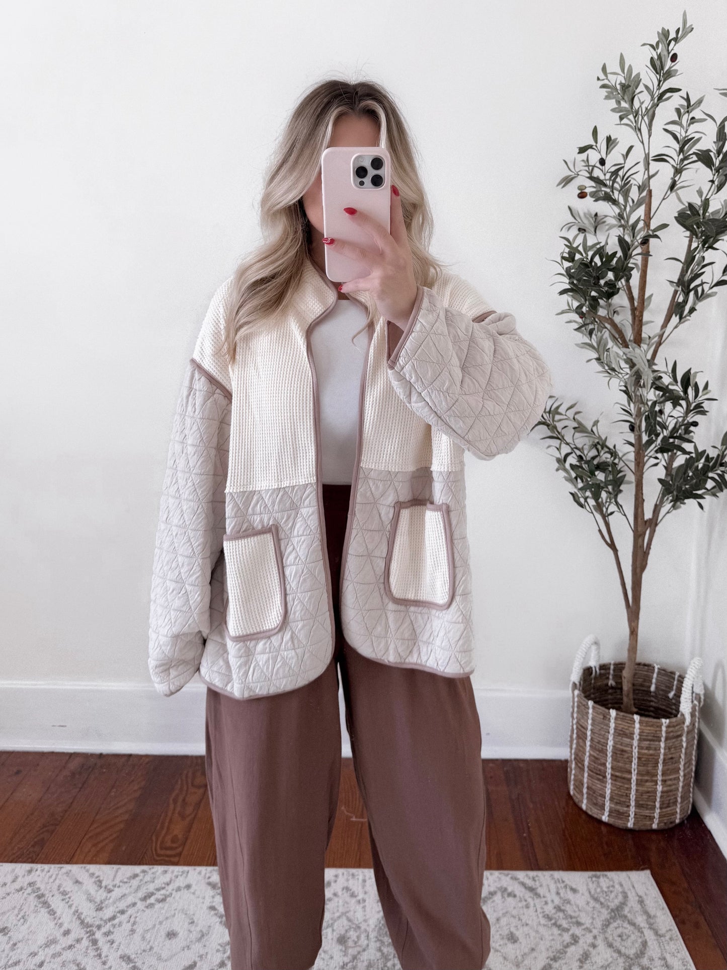 Comfort First Waffle Knit Cardigan Final Sale