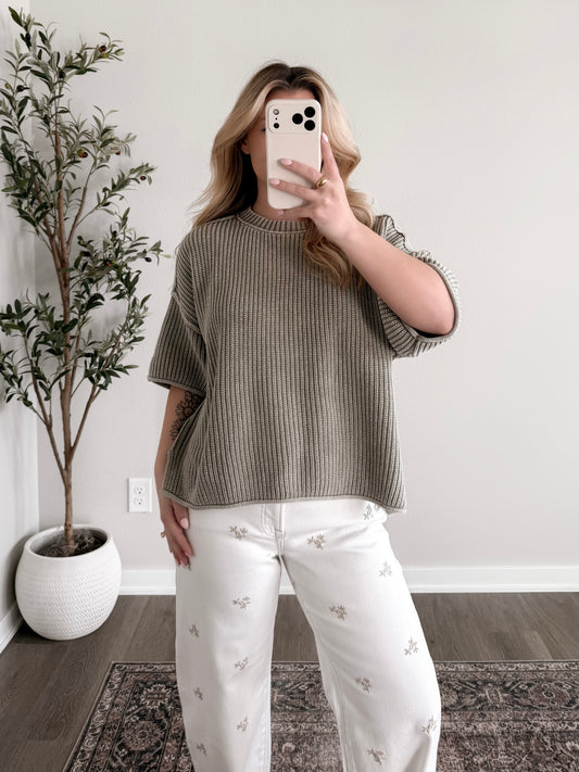 Fresh Air Ribbed Knit Top
