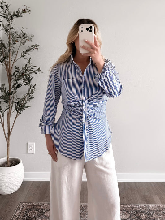 Office On The Coast Striped Top