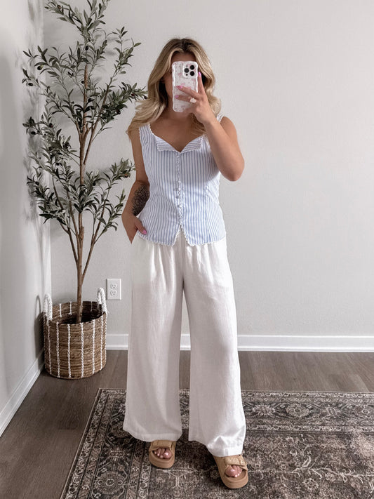 Ocean Villa Striped Top Final Sale