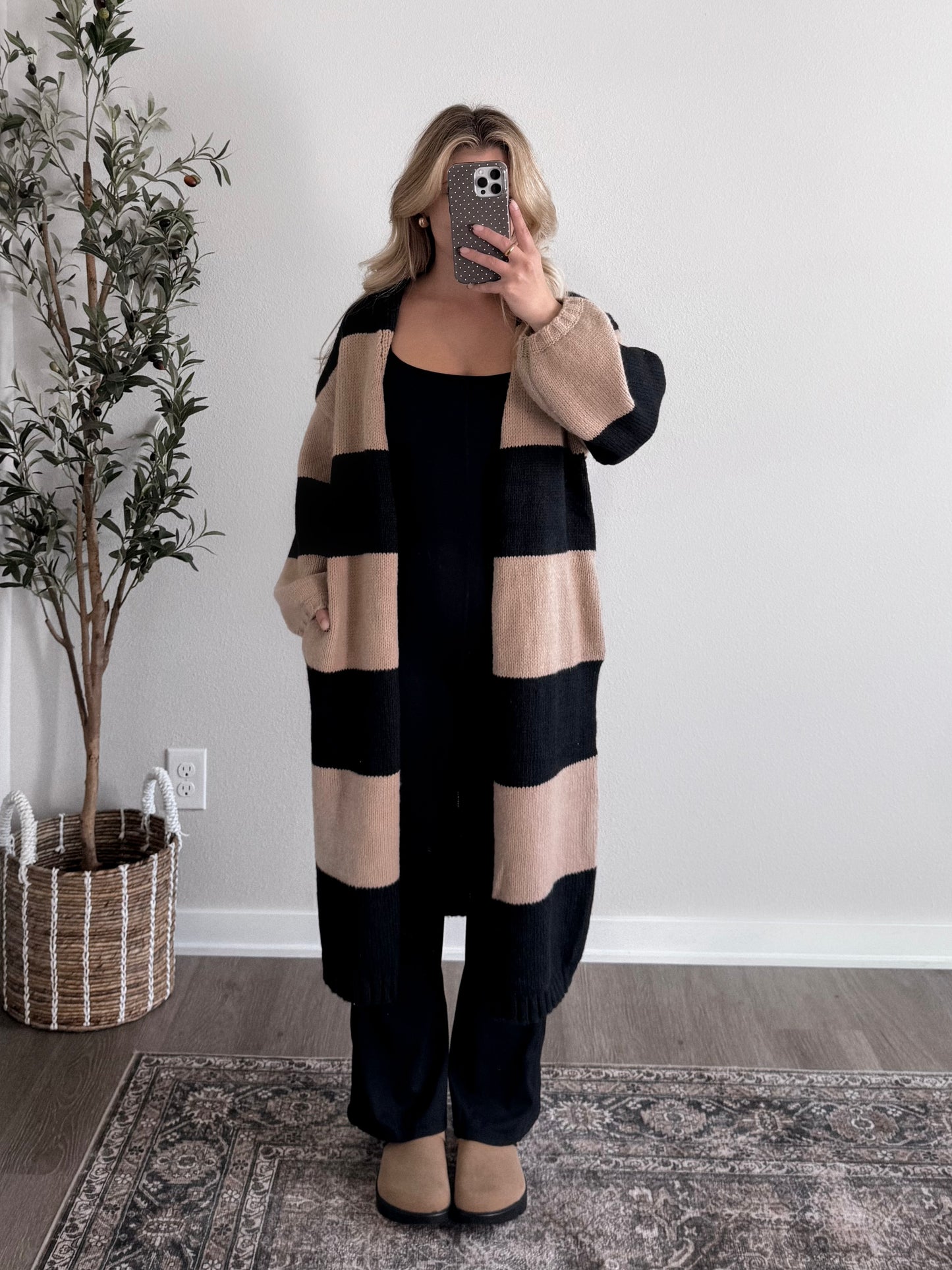 Autumn Haze Striped Cardigan
