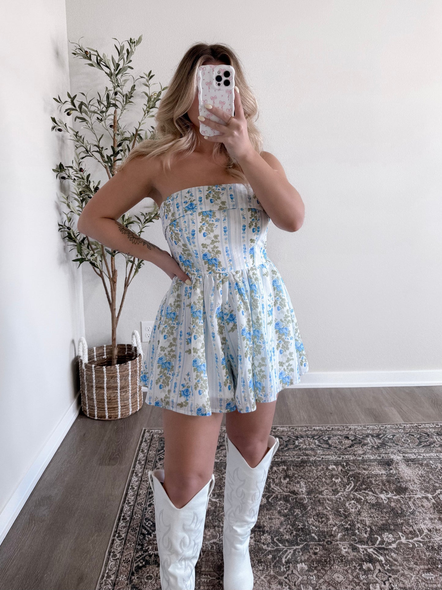 Love Story Floral Romper